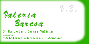 valeria barcsa business card