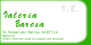 valeria barcsa business card